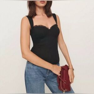 New Reformation Alisa Lace Sweetheart Top size 4